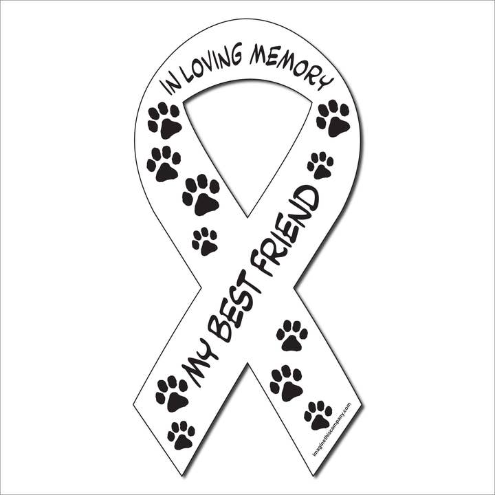 Imán con lazo blanco «In Loving Memory of My Best Friend para venta al por mayor de Imagine This Company