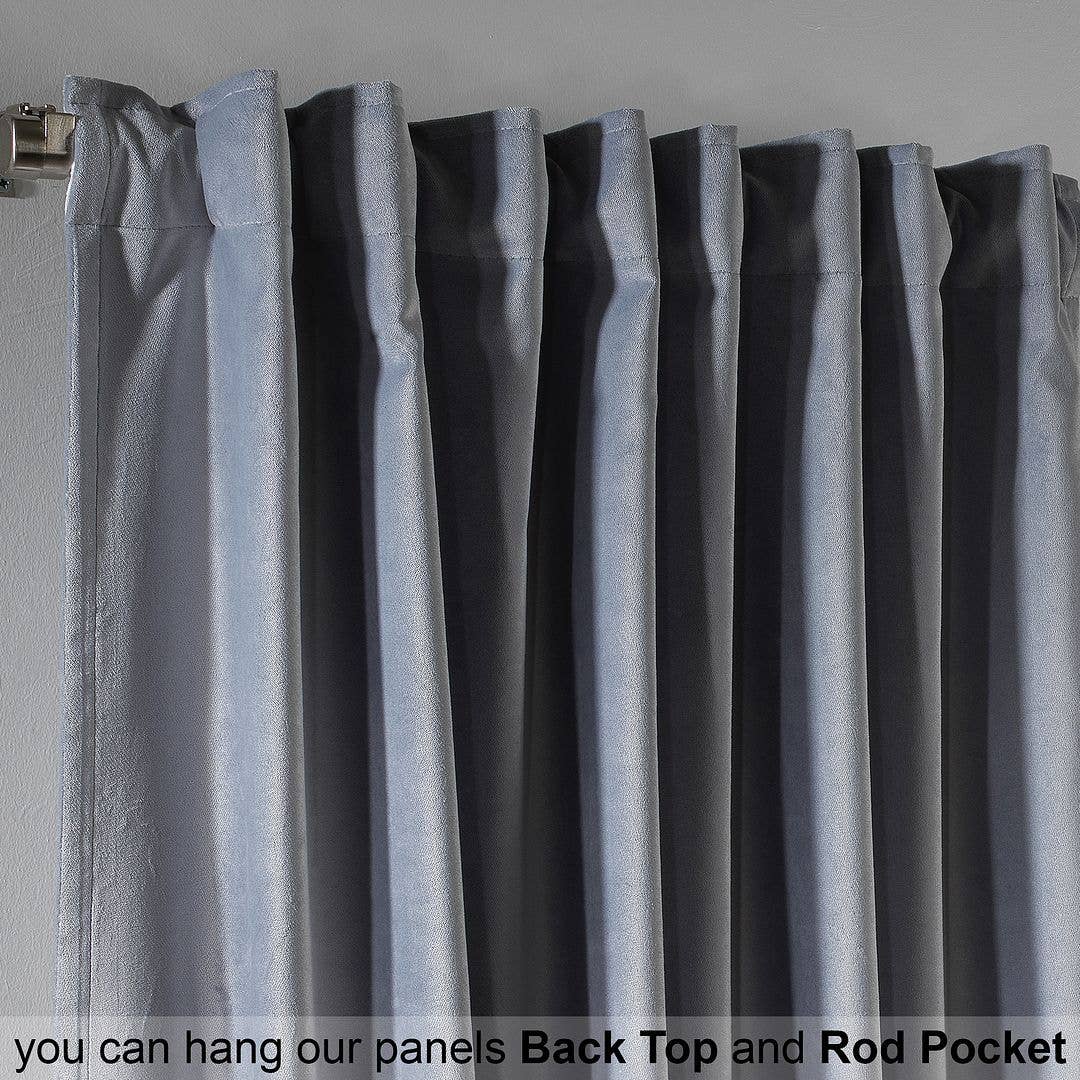 Bes Home Design – Engroshandel Gardin – 100 tommer brede og ekstra lange matterede fløjlsgardiner i specialmål29