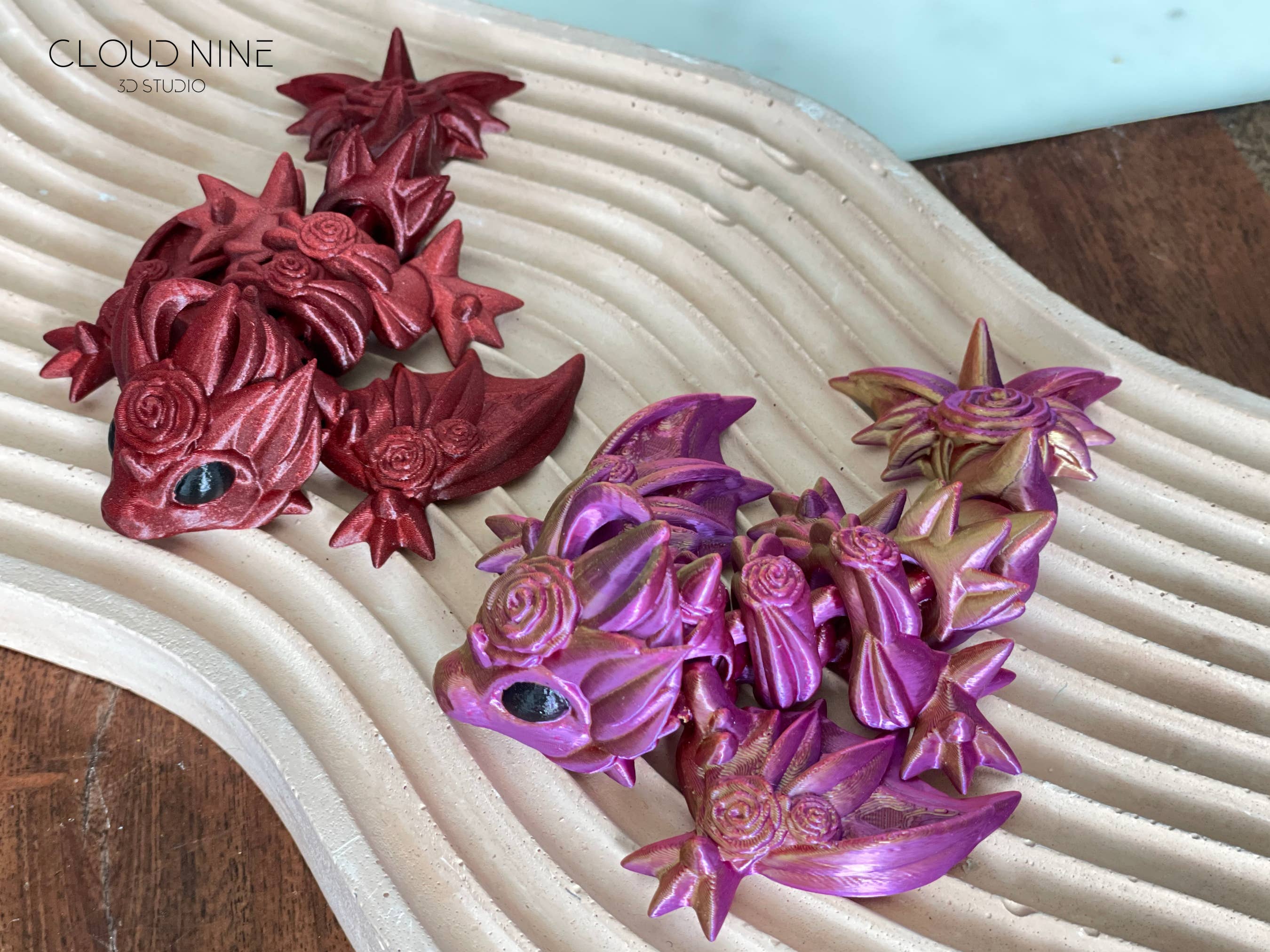 Cloud Nine 3d Studio - Wholesale Fidget Toy - Kids - Mini Rose Dragon, Rose Dragon Tadpole, Pocket Pet, Fidget1