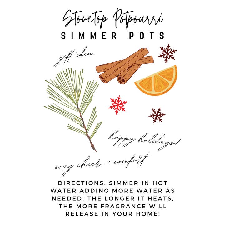 Evergreen View Farm - Wholesale Potpourri - Simmer Stovetop Potpourri Holiday Spice Fall Christmas Blend