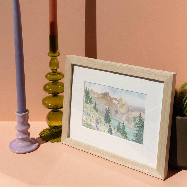 Mel K. Olrich Art - Wholesale Art Print - Southwest Colorado lake with wildflowers, art print3