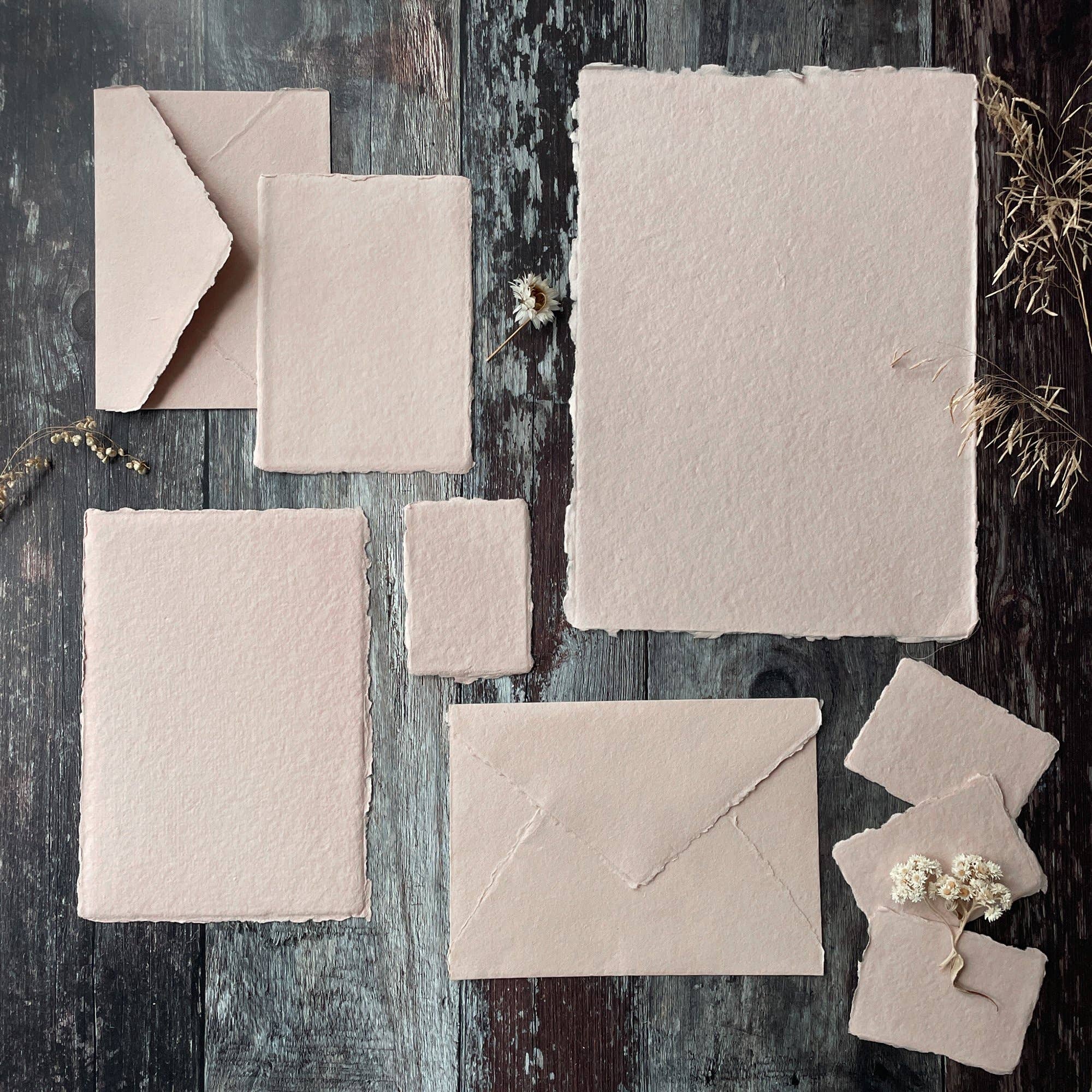 The Natural Paper Company – wholesale Envelopes – Blush Handmade Envelope | Recycled Cotton Rag Envelopes4
