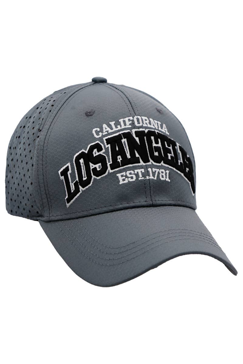 Cap Zone – Großhandel Basecap – Unisex – Sechskantperforierte Baseballkappe mit Los Angeles Arc-Logo8