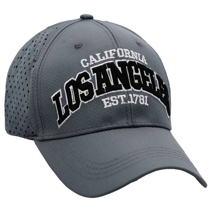 Cap Zone – Großhandel Basecap – Unisex – Sechskantperforierte Baseballkappe mit Los Angeles Arc-Logo8