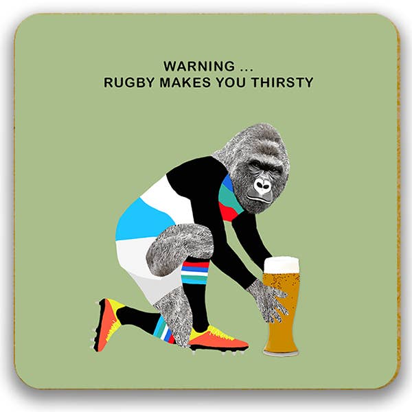 Sally Scaffardi Design – wholesale Coasters – Coaster - Funny Rugby
