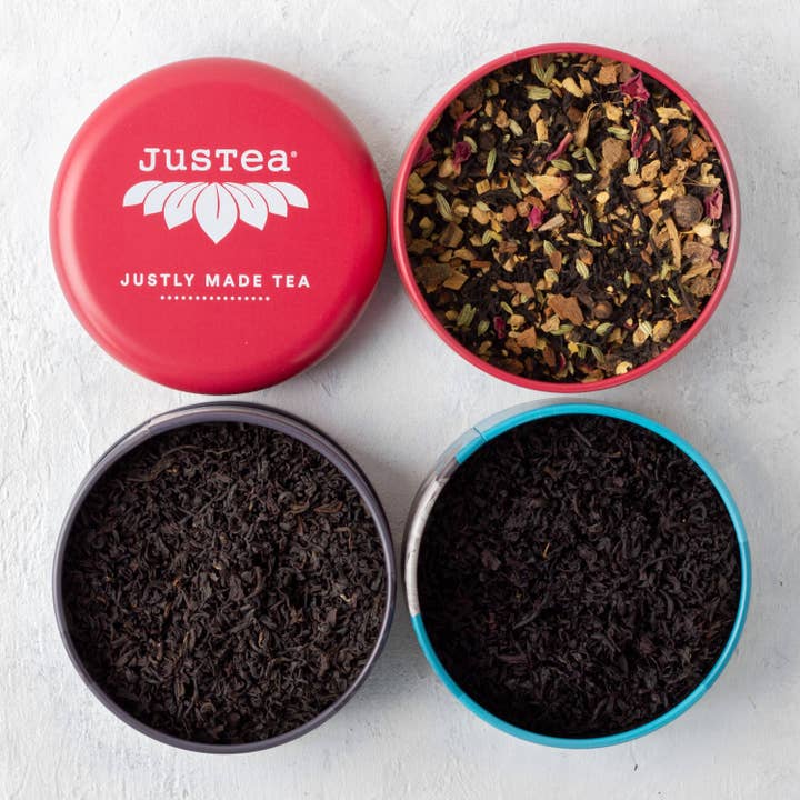 JusTea DE (Galeno GmbH) - Wholesale Tea Bags - Black Tea Trio Tin & Spoon - Organic, Fair-Trade Tea Gift2