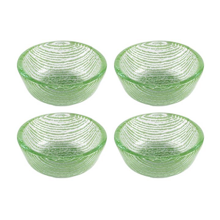 Vaisselle en verre dia.2,75" h:1,25" 4 oz. Ramequin rond en verre vert (Lot de 4) pour la vente par TURGLA HOME