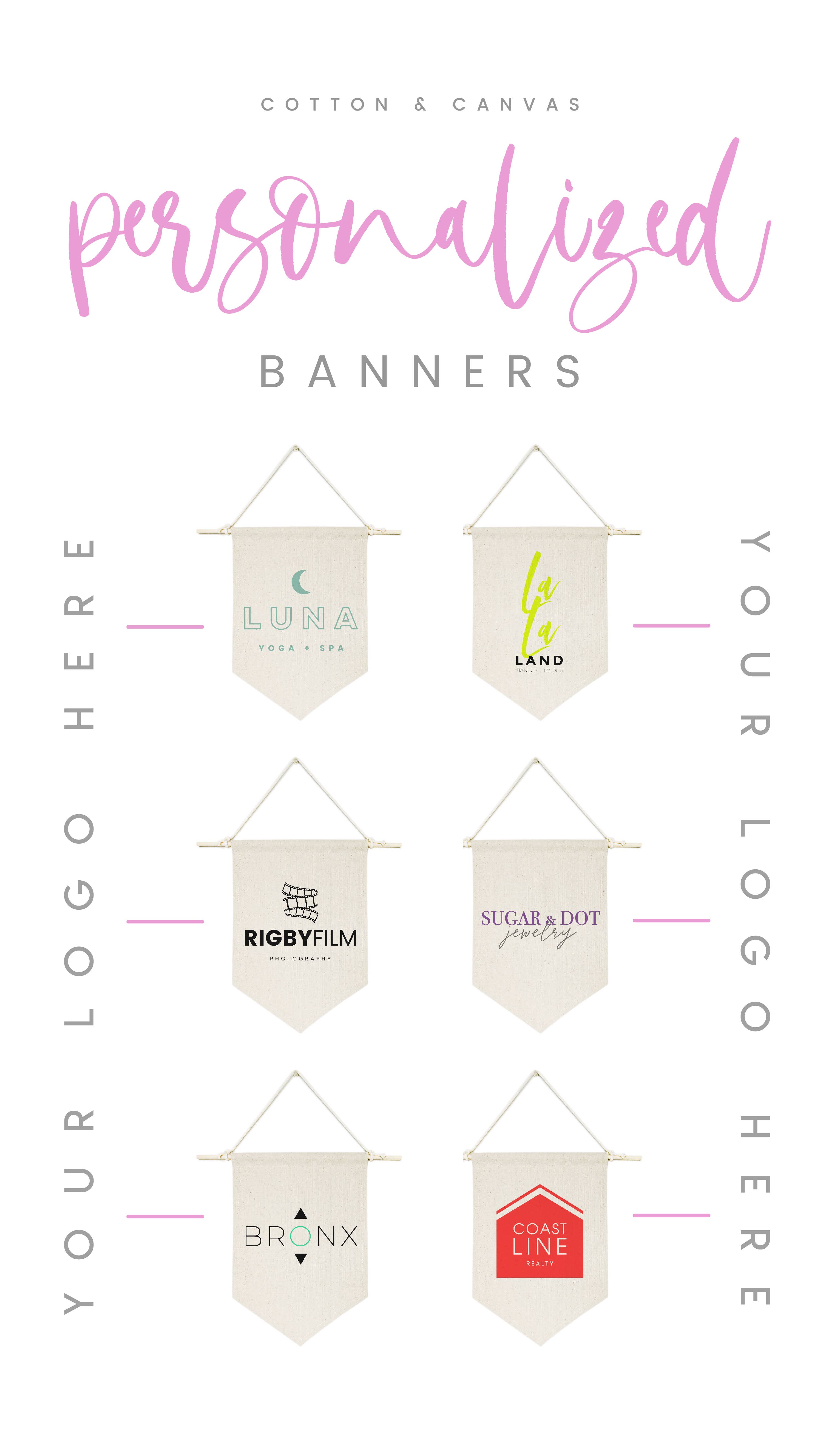 The Cotton & Canvas Co. - Wholesale Banner - Custom Hanging Wall Banner (Your Logo / Your Own Design)2