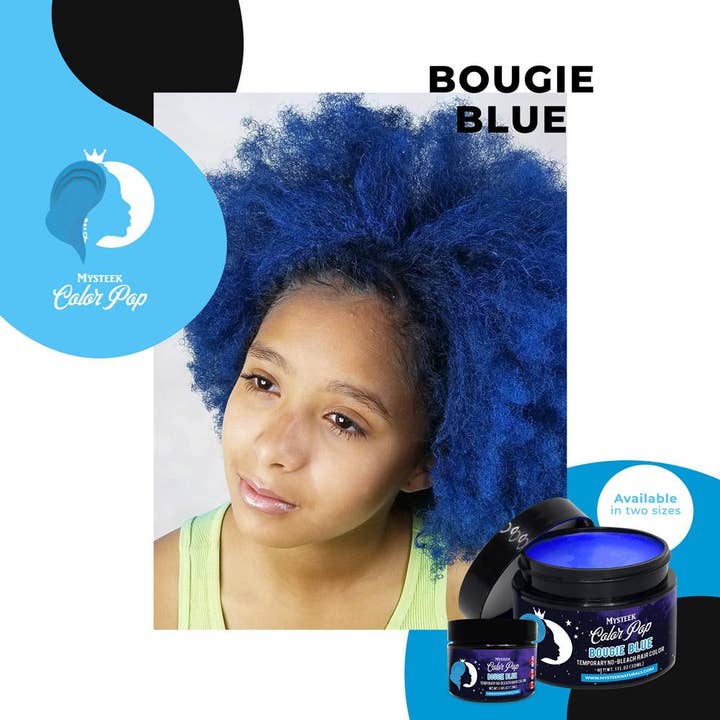 Blue Temporary Hair Color, All natural ,Wash out hair dye for wholesale by Mysteek Naturals