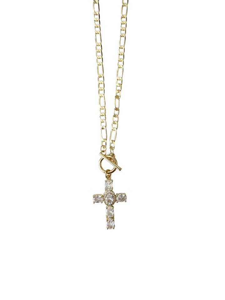 Emery Cross Charm Halsband för wholesale av Gemelli