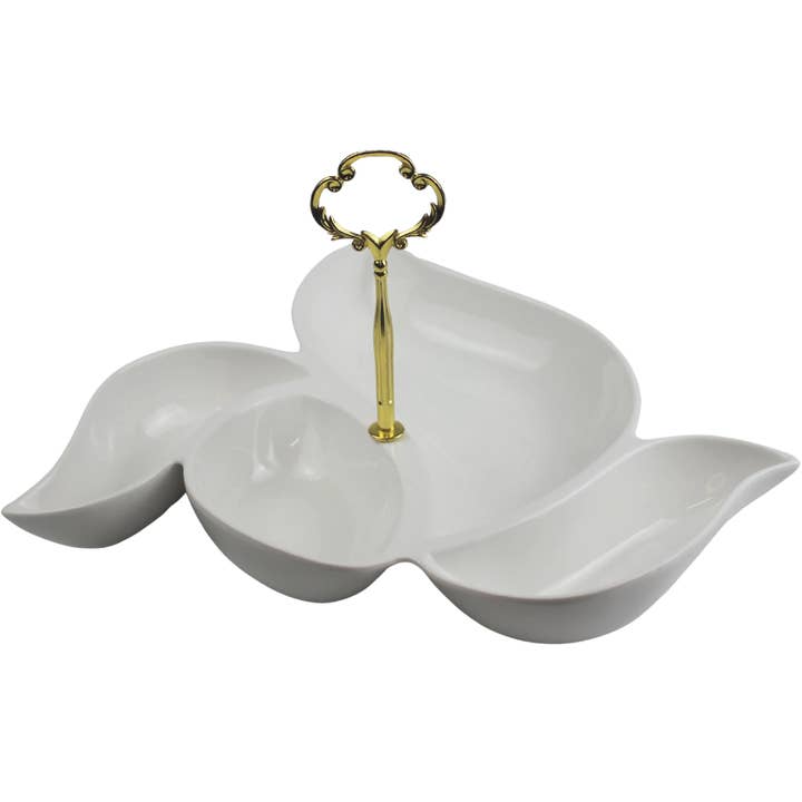 Opdelt fad keramisk serveringsskål for engroshandel hos Atar Gifts