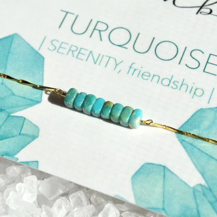 Colar de barra Heishi Birthstone - dezembro por atacado de Rory Ashton Jewelry