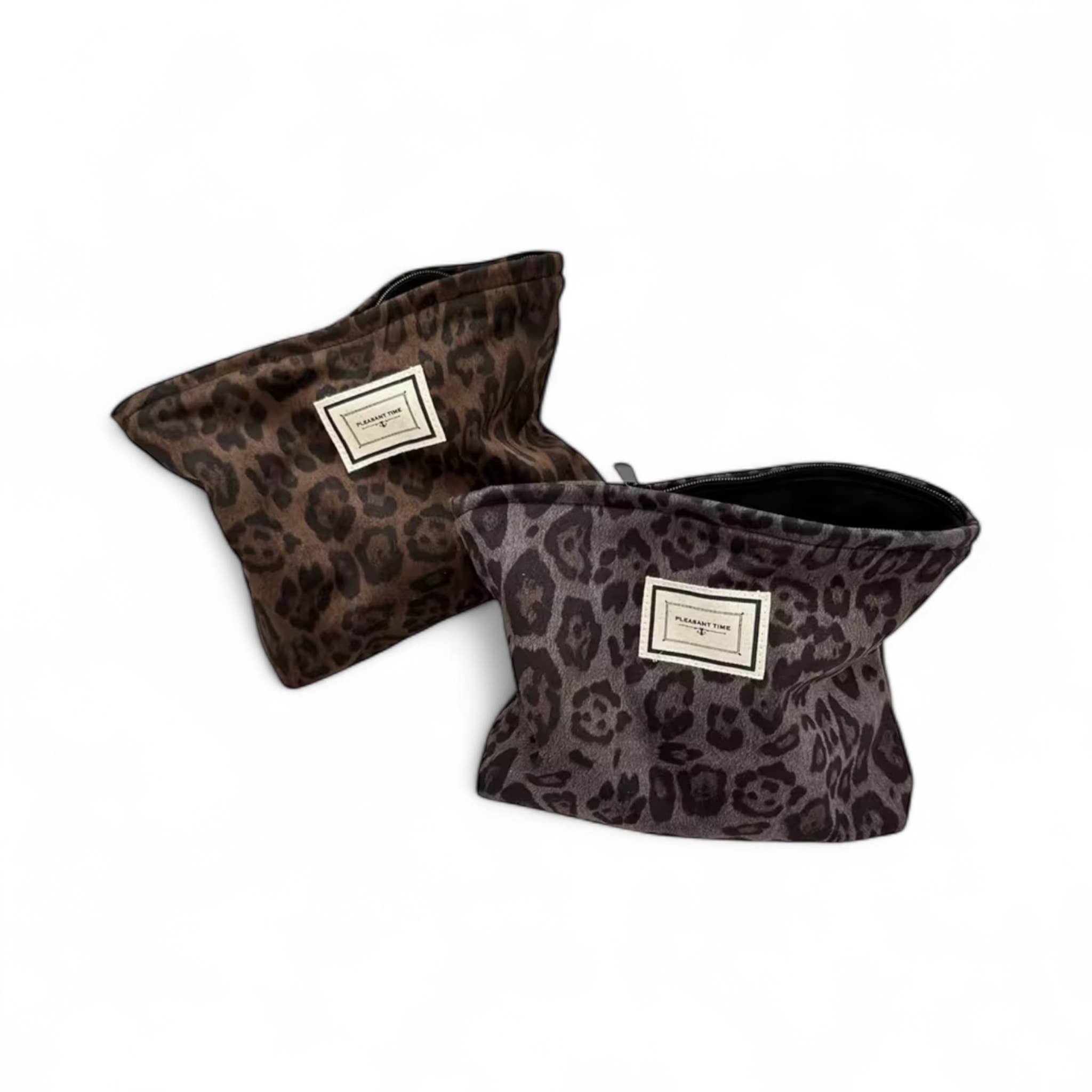 Mila Rose London – wholesale Make-up/cosmetic bag – Cosmetic Makeup Pouch Brown Leopard Print Christmas Gift7