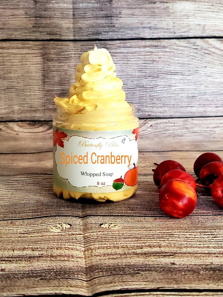 Cranberry Scented Whipped Soap | Cranberry Whipped Soap | Wh for wholesale by Butterfly Bliss