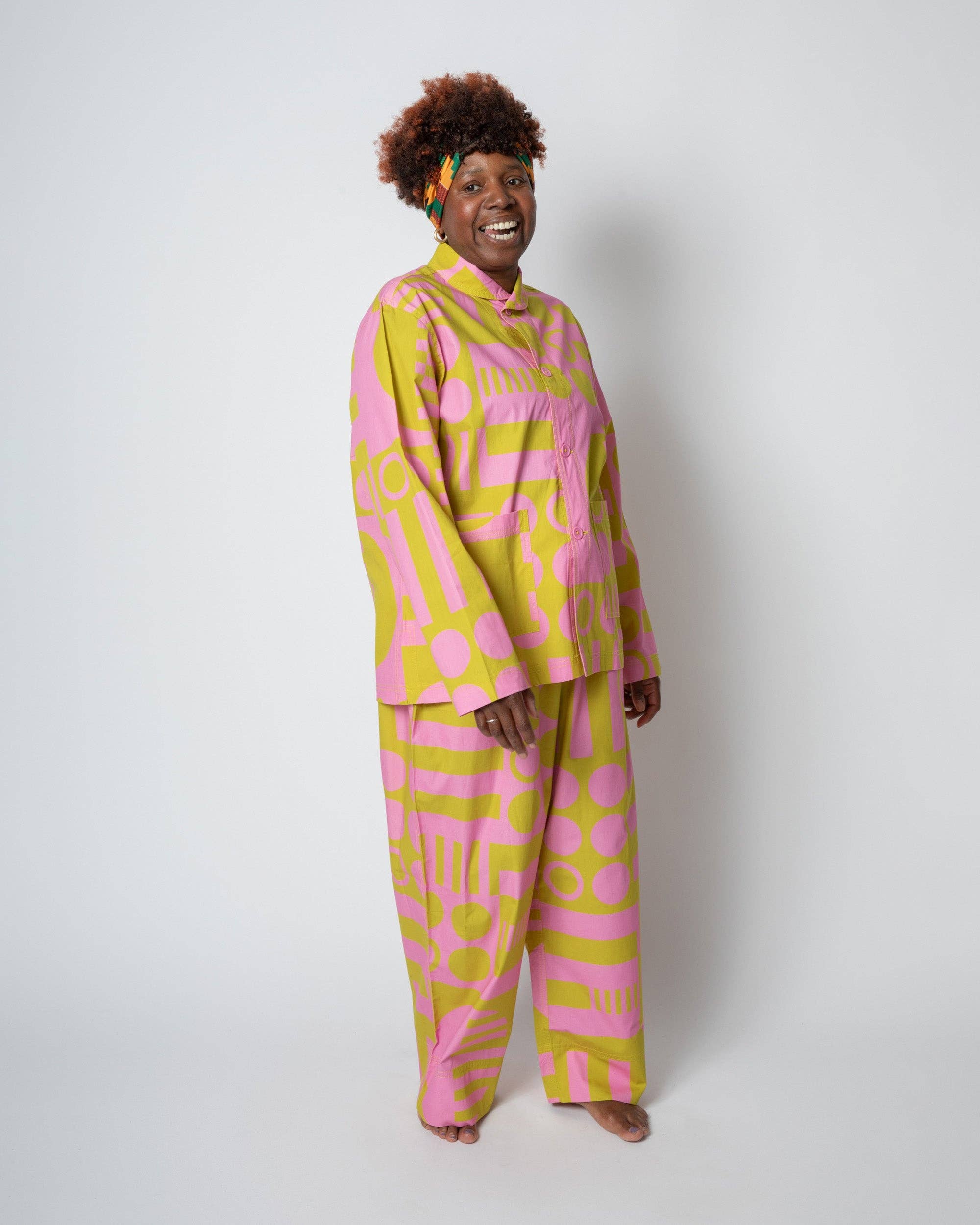 Irregular Sleep Pattern – wholesale Jacket – Women's – Paradox Pyjama Jacket in Wasabi2