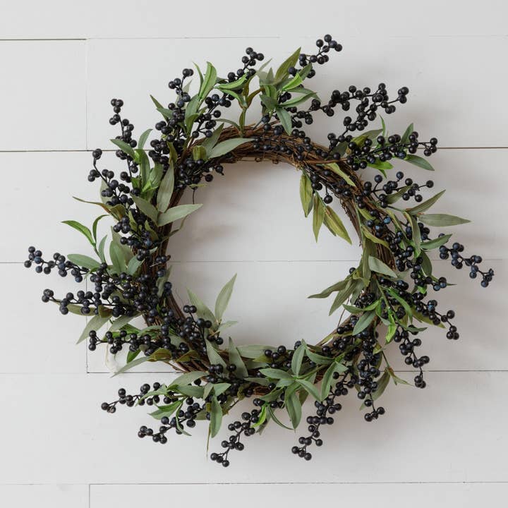 Wreath - Blueberries (PC) for wholesale by Audrey's Home & Gift