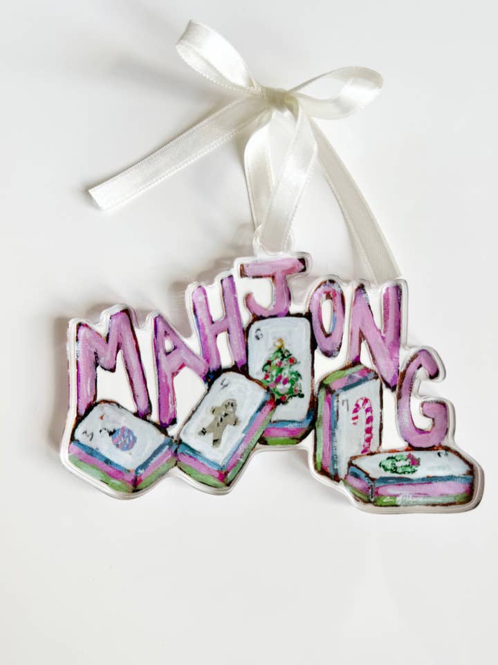 "Mahjong Christmas" ornament for wholesale by Chelsea McShane Art