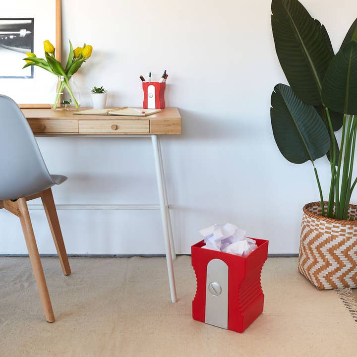 Balvi - Wholesale Trashcan/Trash Bin - Bin, Sharpener, Red, Plastic2