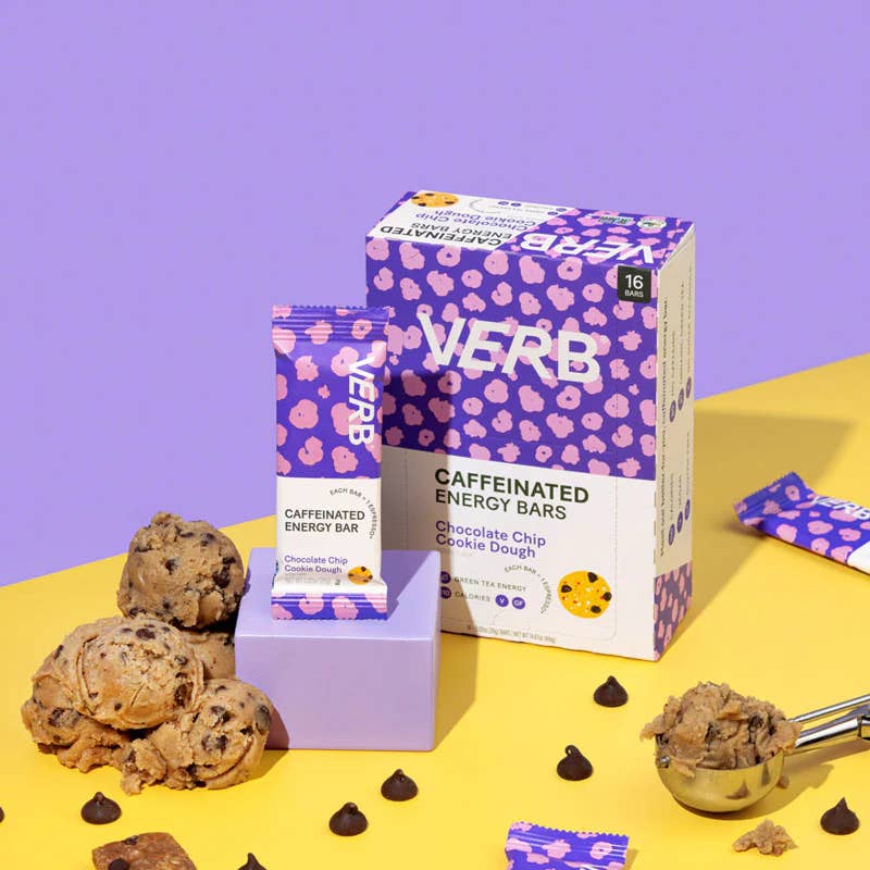 Verb Energy - Wholesale Snack Bar - Caffeinated Snack Bar, Chocolate Chip Cookie Dough