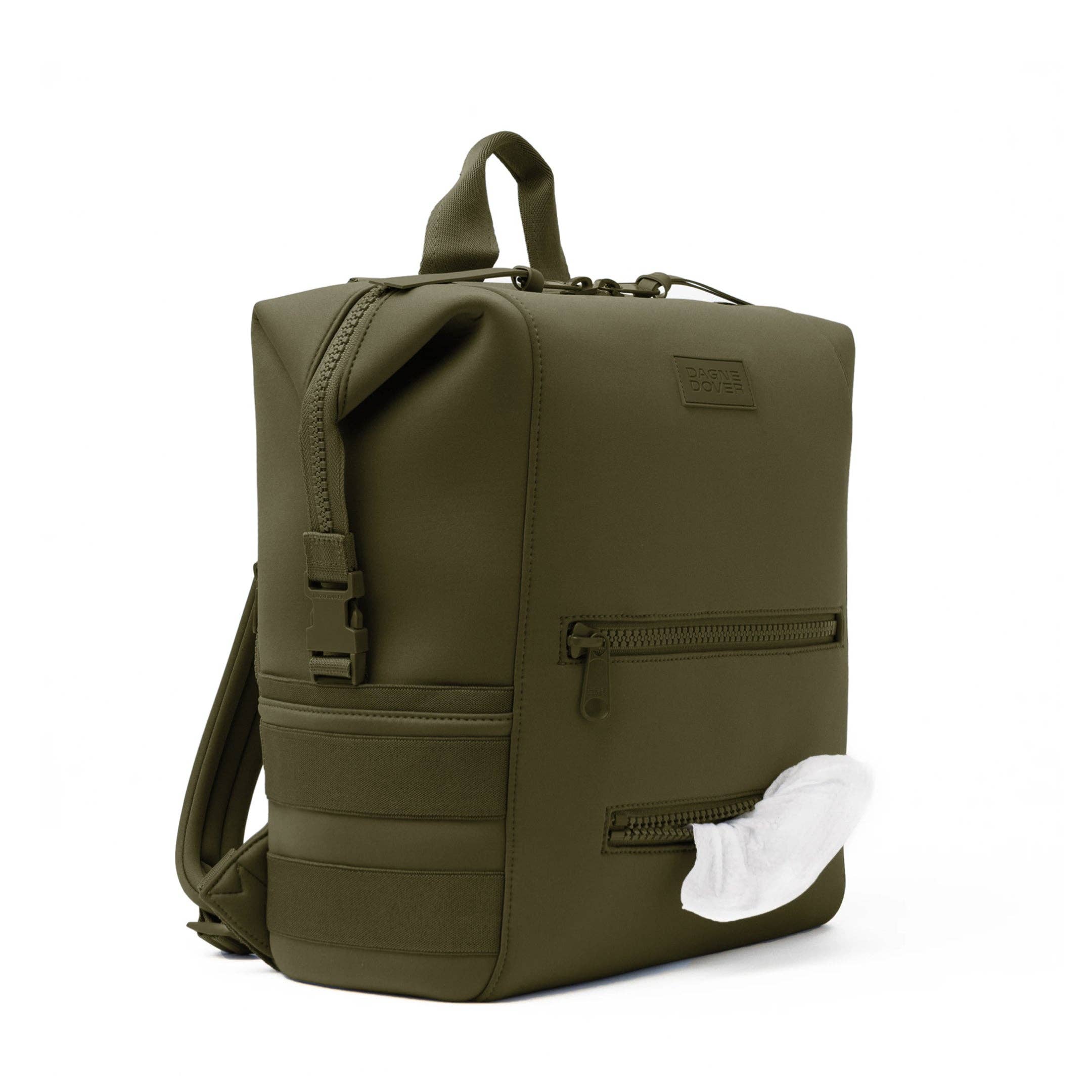 Dagne Dover - Wholesale Diaper Bag - Baby - Indi Diaper Backpack in Dark Moss, Large6