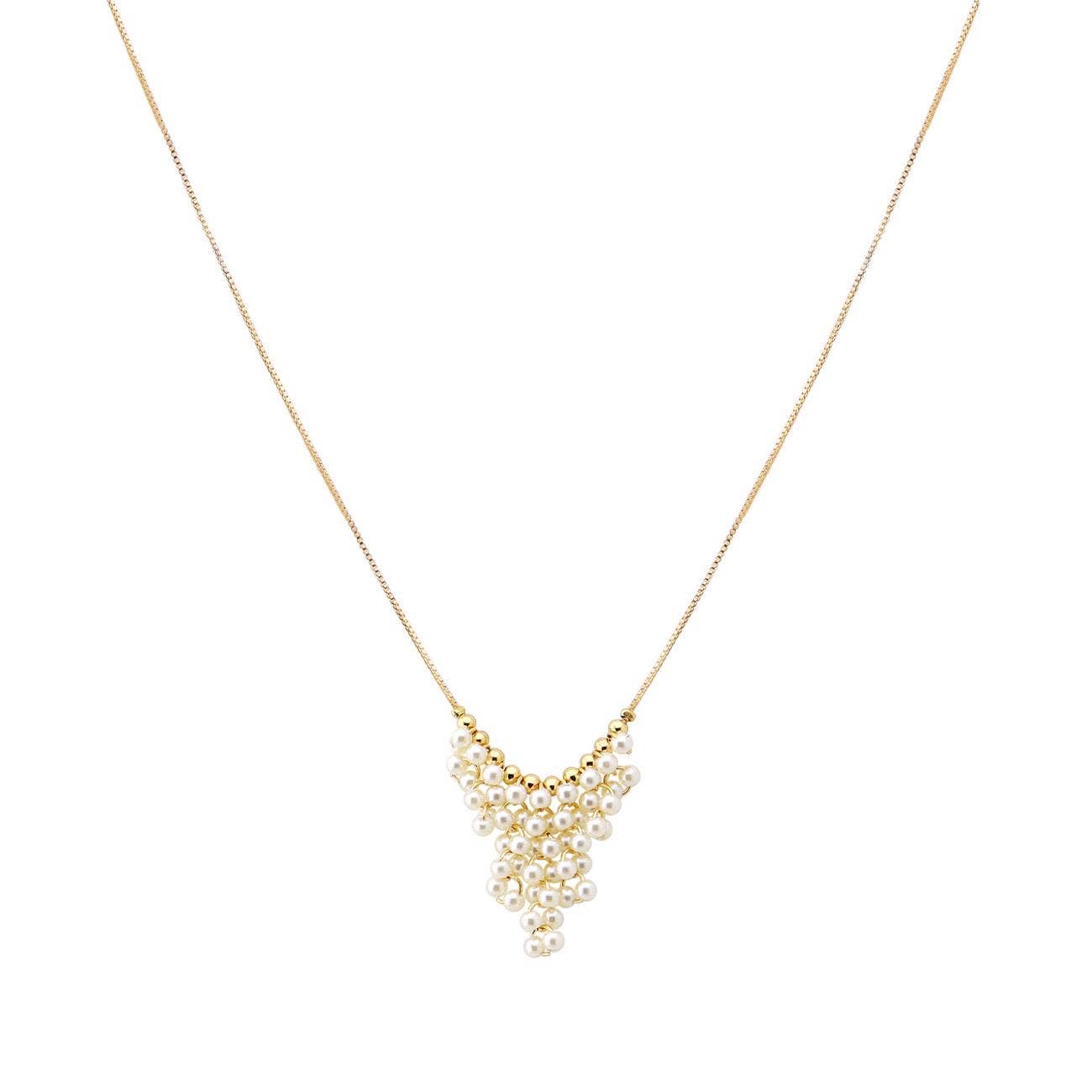 Gd COLLANA CON CIONDOLO DI PERLE AN-5891 in vendita all'ingrosso su Faire0