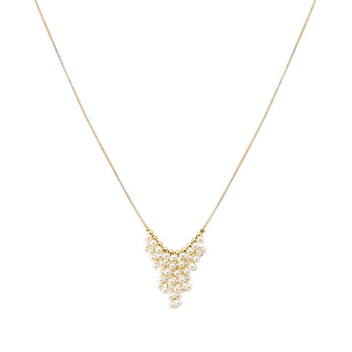 Gd COLLANA CON CIONDOLO DI PERLE AN-5891 in vendita all'ingrosso su Faire