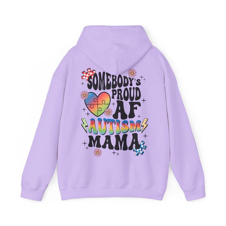 Sweat à capuche unisexe Heavy Blend™ "Mama fière de l'autisme de quelqu'un" pour la vente par Apparel Crush
