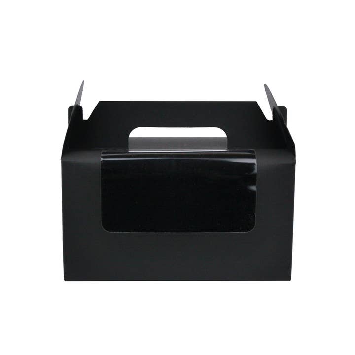 Emartbuy – wholesale Gift box – Pack of 12 Black Kraft Box Bag with Clear Window & Handle1