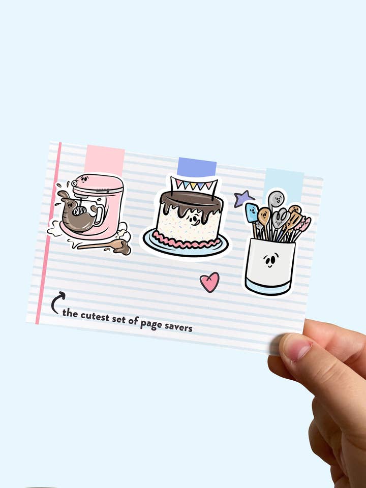 Baking Magnetic Bookmark Trio for wholesale by Millie Paper Co.