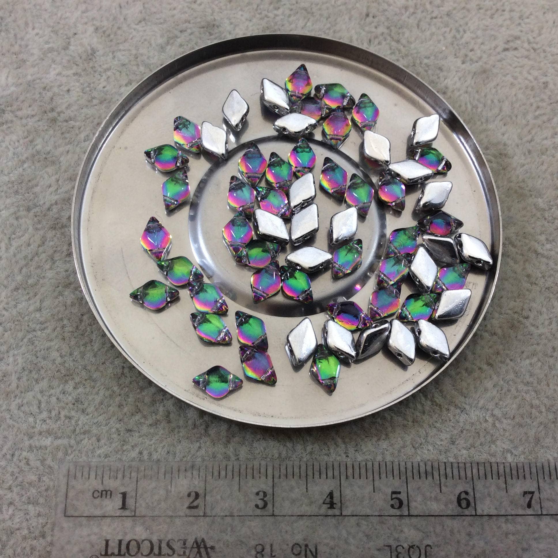 Only Beads - Wholesale Beads - Spectrum Glow GemDuo Beads – 5x8mm Miyuki Glass, 8g Tube1