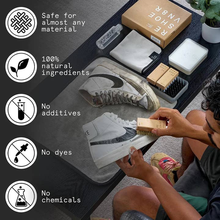 Reshoevn8r - Vente Kit d'entretien pour chaussures - Kit essentiel pour le nettoyage des chaussures4