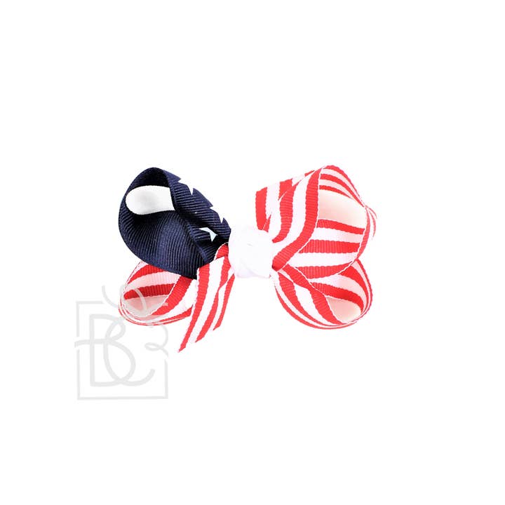 Beyond Creations, LLC - Wholesale Hair Bow - Kids - STARS AND STRIPES GROSGRAIN BOW