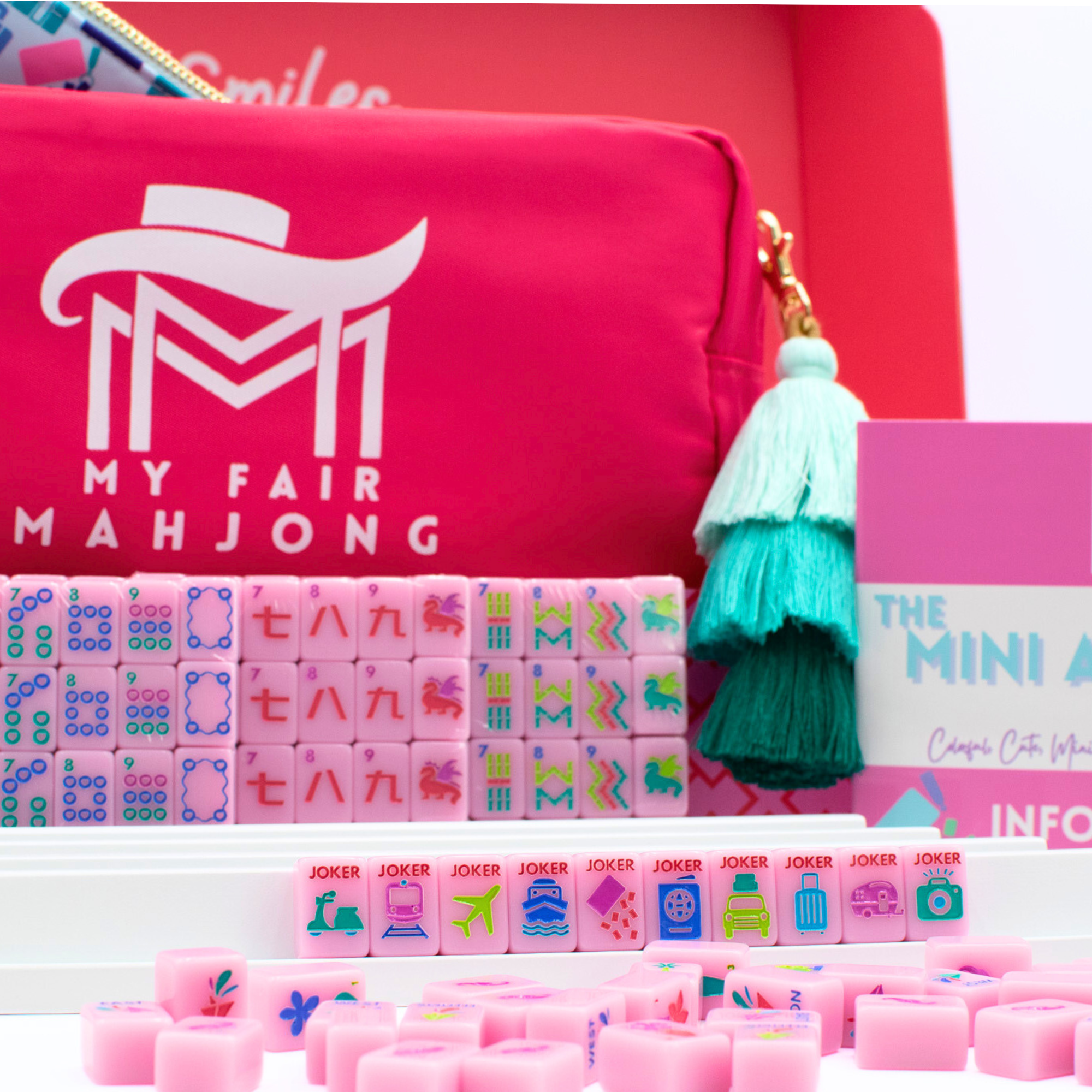 My Fair Mahjong - Vente Jeux de société - MINI VOYAGE MAHJONG  |  Série Mini Anywhere  |  Rose9