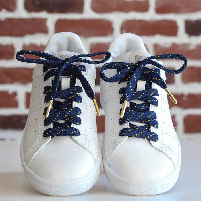 furiouslaces - Venta al por mayor Cordones de zapatos - Unisex - Cordones azul marino y dorado1