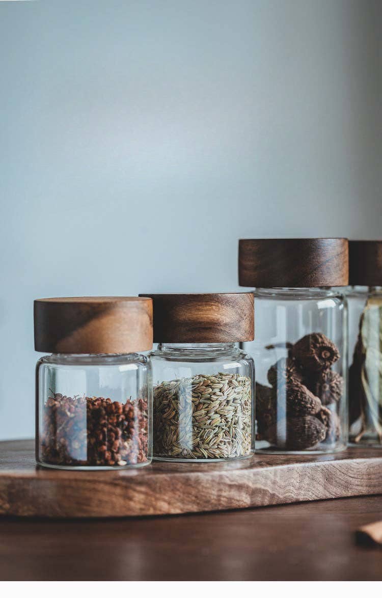 Gohobi （We cover U.S. import duties） - Vendita all'ingrosso Barattoli - Contenitore per conservazione con coperchio in legno Gohobi8