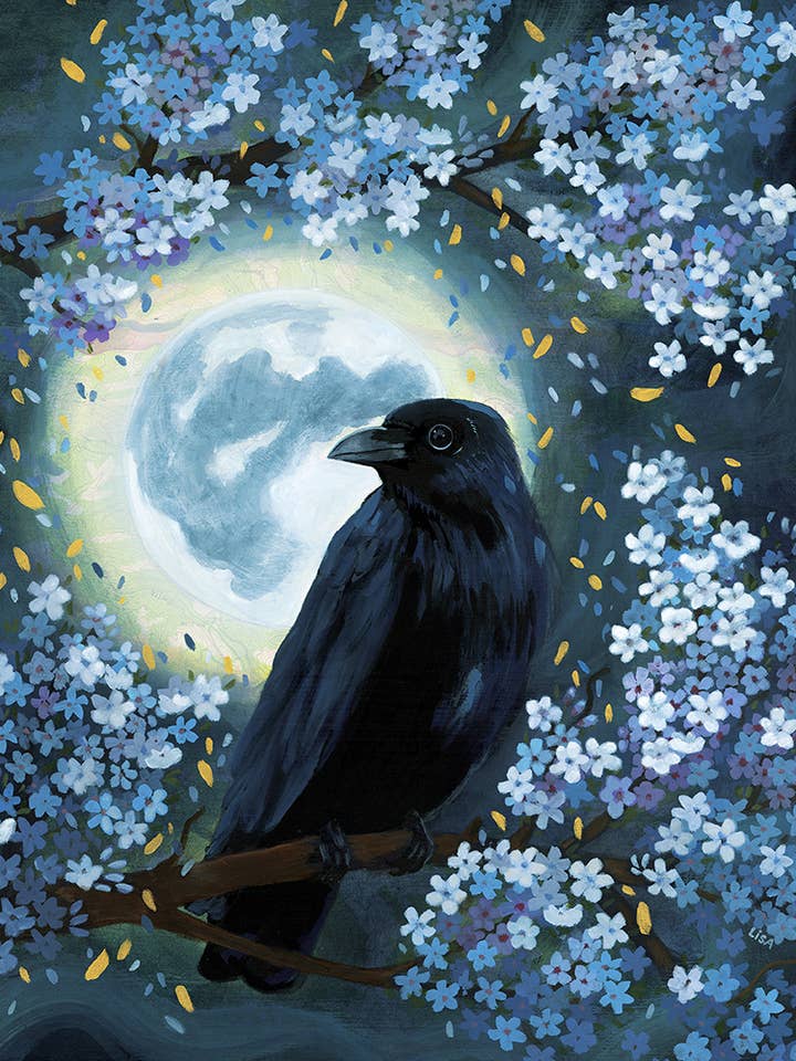 Maanbloesem 11" x 14" archiefprint voor wholesale door Lisa Kurt art + illustration