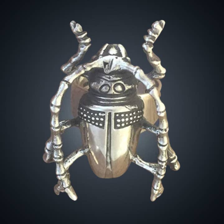 ANEL DE BESOURO DE CORNO LONGO por atacado de Mercurious Designs