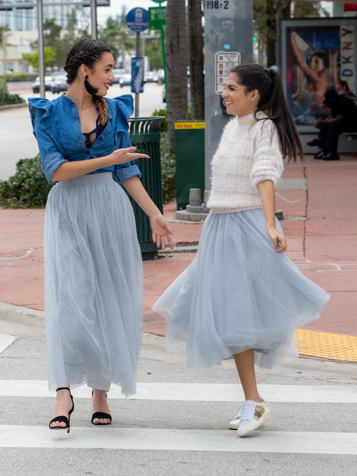 Long Light Gray tutu for wholesale by Sylvie Muller