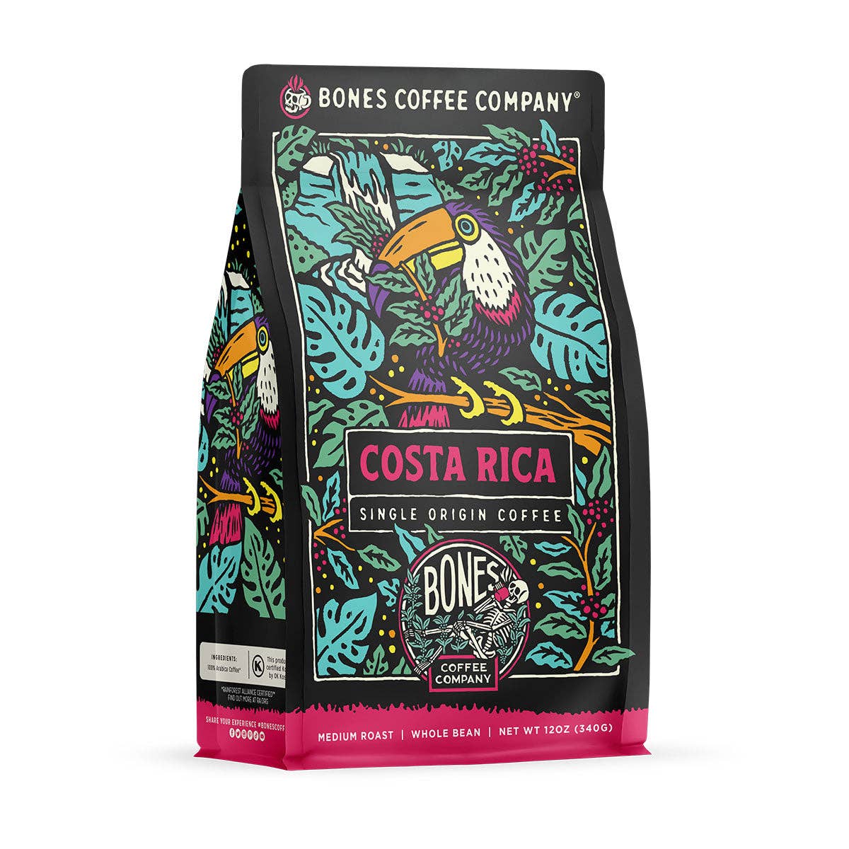 Bones Coffee Company - Wholesale Coffee Beans - Costa Rica Single-Origin Coffee | 12oz | Whole Bean & Ground5
