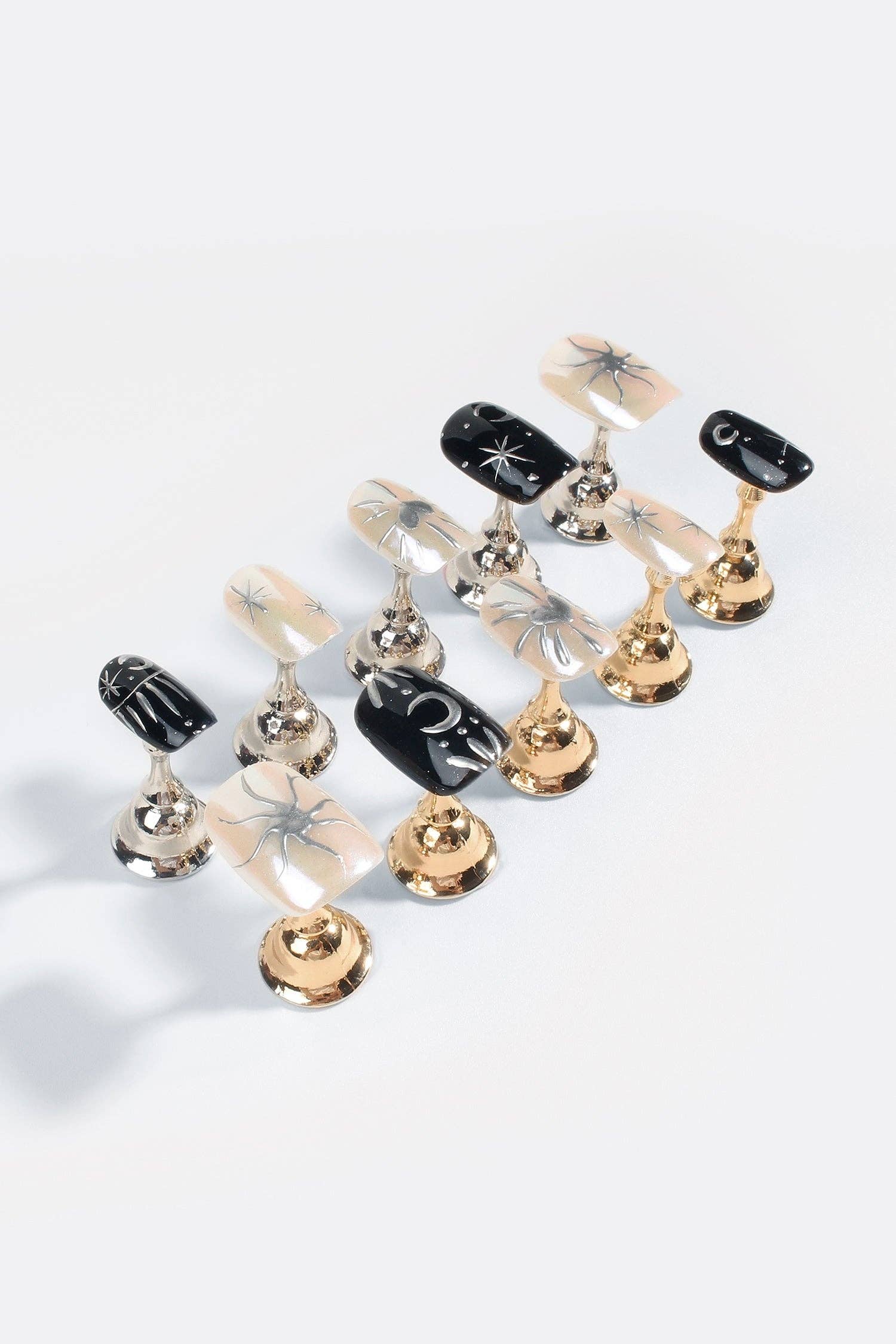 VIAI Beauty - Wholesale Press-On/Fake Nails - Monochrome Eclipse | Pro Handmade Gel Nails1