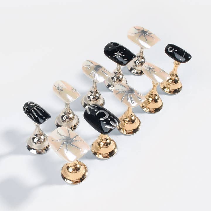 VIAI Beauty - Wholesale Press-On/Fake Nails - Monochrome Eclipse | Pro Handmade Gel Nails1