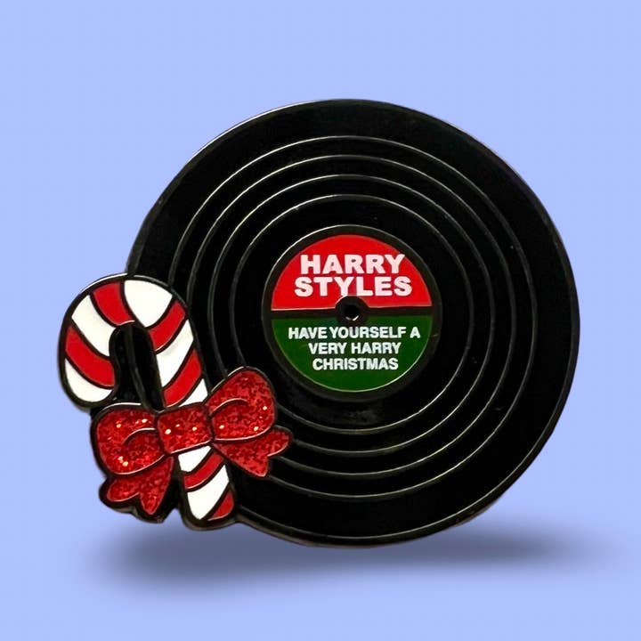 Have Yourself A Very Harry Christmas Vinyl Record Enamel Pin for wholesale by Millypins