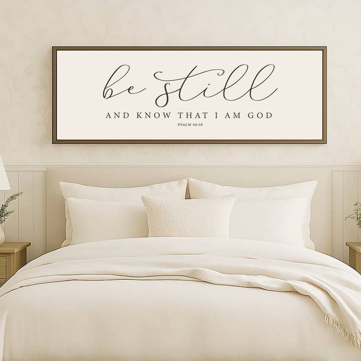 Be Still and Know That I Am God Wood Sign, , Rustic Wood Sign Psalm 46:10 for wholesale by Forever Written