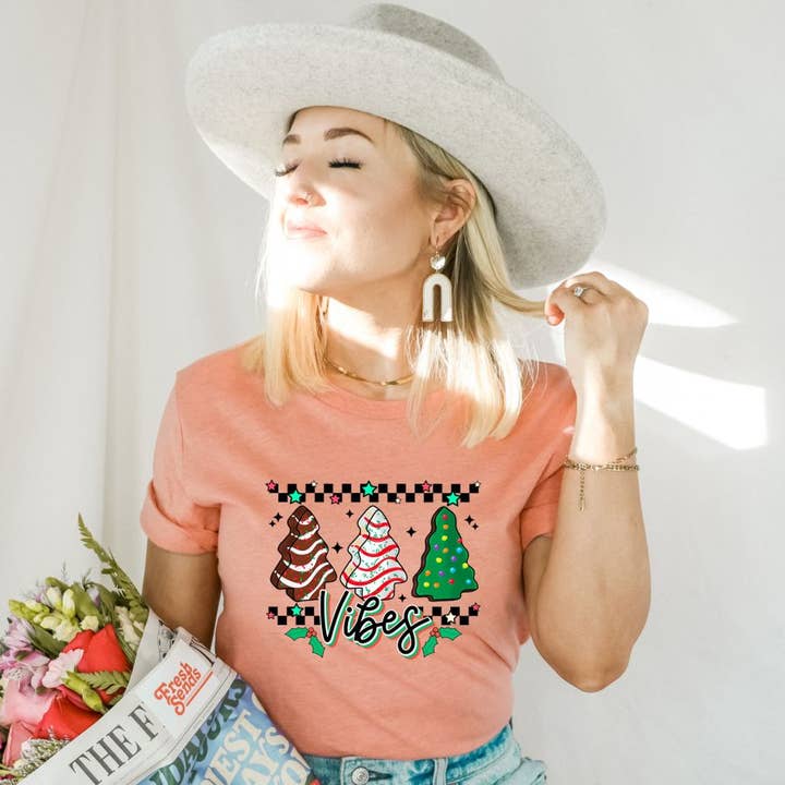 Christmas Vibes T-Shirt | Women's Tee for wholesale by KM Clothing