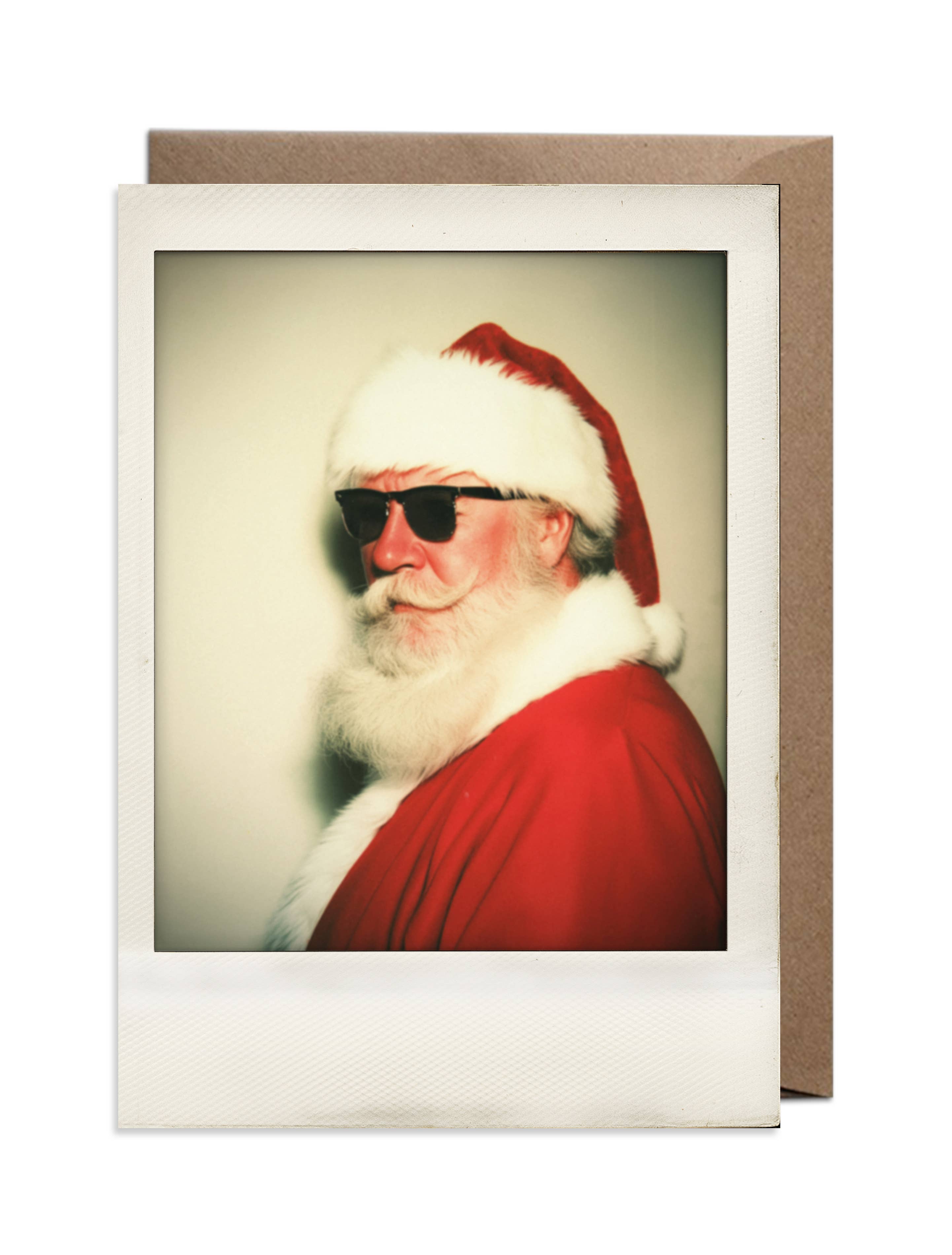 Bonne Nouvelle - Wholesale Christmas Card - Retro Vintage Santa Polaroid Christmas Card (Multipack of 6)3