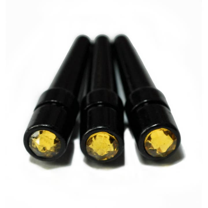 Wood Expressions - Wholesale Board Game - WE Games Black Metal Cribbage Pegs with Crystals - Set of 3