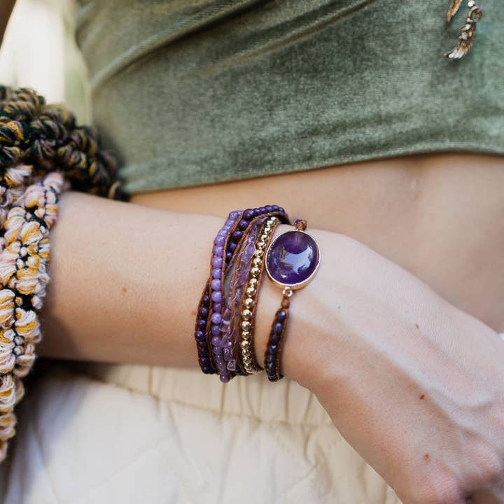 Leto Accessories - Wholesale Beaded Bracelet - 🔮 Bracelet & Necklace - Amethyst, Rose Quartz, Turquoise 6