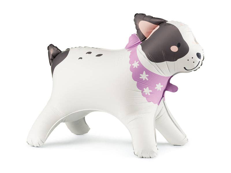 Ellie's Party Supply - Wholesale Ballon - Grote Bulldog Staande Folieballon - Matte Afwerking met Hondenbezitterskaart | 75x57 cm3