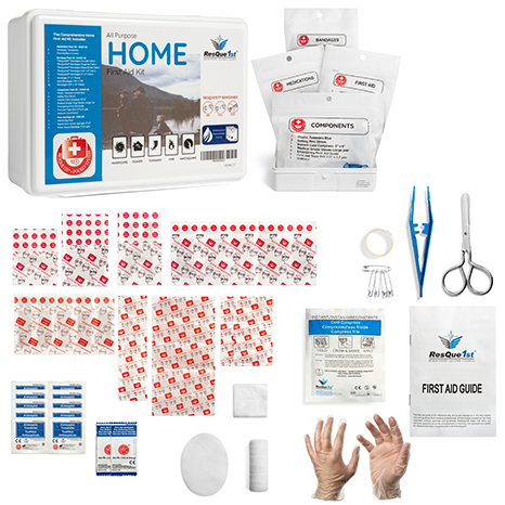 Safeton and ResQue1st - Vente Trousse de premiers secours - Trousse de premiers soins tout usage Resque1st Home1