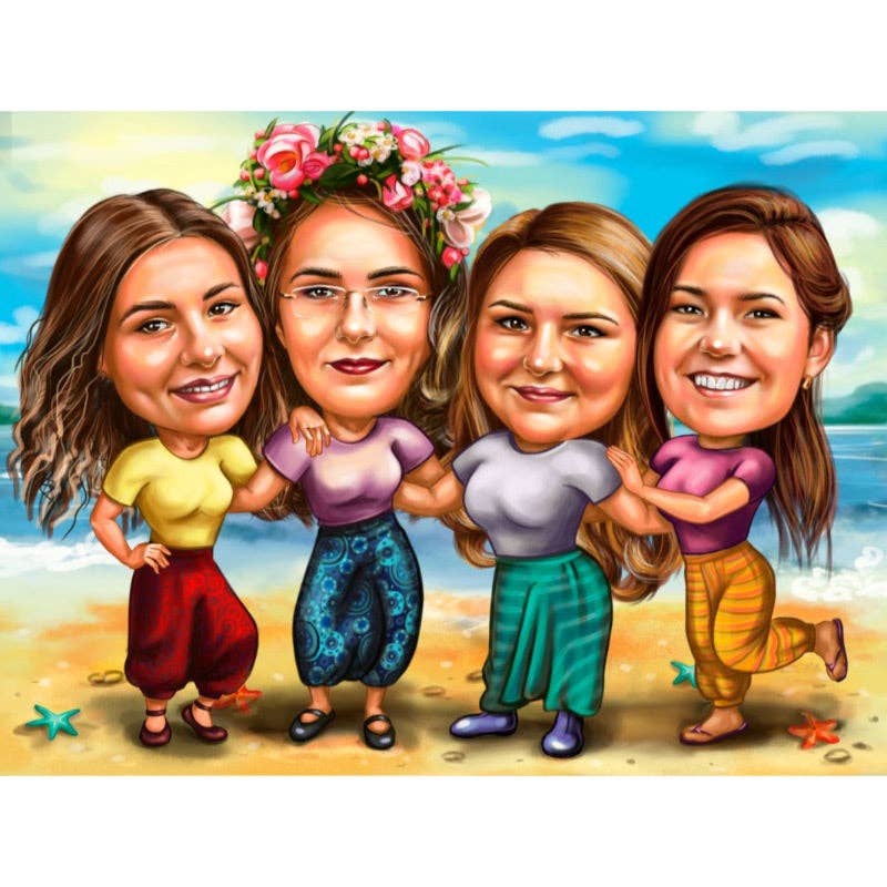 Caricature4You - Wholesale Art Print - FRIENDS CARICATURE0